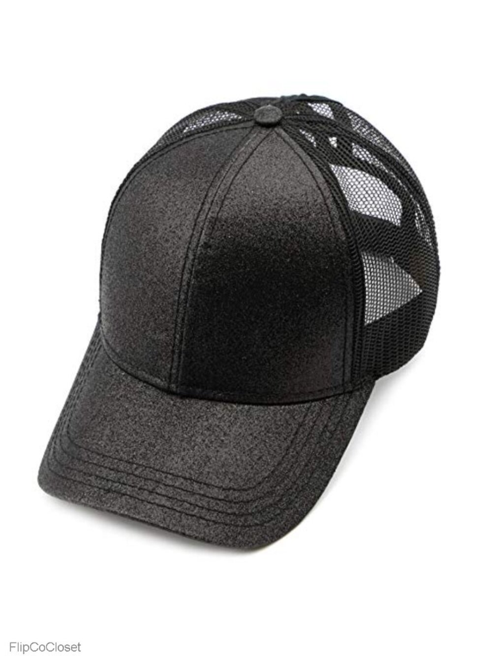 Ponytail Baseball Cap Adjustable Trucker Hat for Women Messy Bun Hats